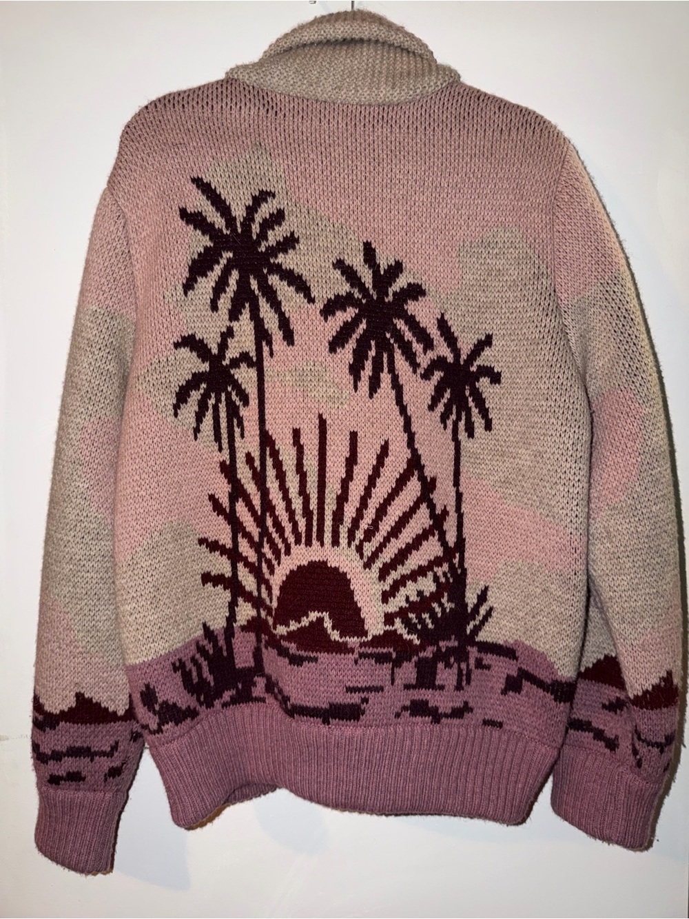 Faherty Sunset Palm Zip Cardigan XL - Picture 4 of 5